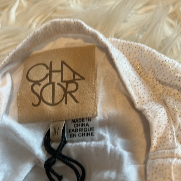 “WHITE* NWT, Chaser, Womens, cold‎ shoulder 3/4 sleeve sparkle dress, drawstring - Picture 3 of 5